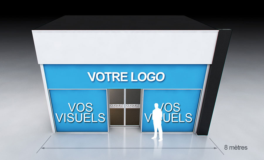 boutique 2 vitrines à louer @ centre commercial 3D : Luxe mall