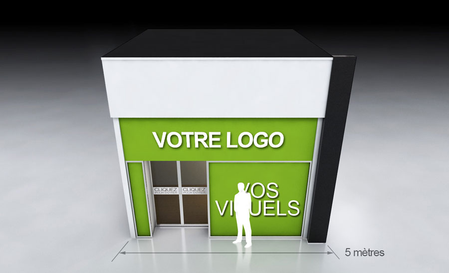 boutique 1 vitrine à louer @ centre commercial 3D : Luxe Mall